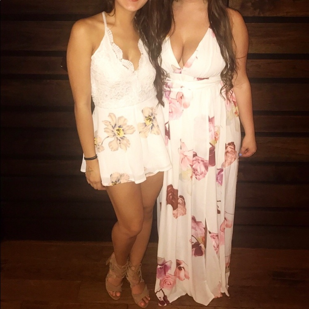 Hello Molly maxi floral backless dress